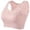 Pink, variant on Seamless Sports Bra, Medium Support Wire-Free Workout Bra with Mesh, Soft Padded Yoga Top for Large Bust Blue S