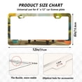 thumbnail image 2 of Aluminum License Plate Frame 2 Pack Car Exterior Accessory Car Tag Holder for Front Rear Plates Cars Decor Black Cat Lounging, 2 of 7