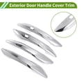 thumbnail image 4 of Cubierta de manija de puerta exterior trim delantera izquierda, delantera derecha, trasera izquierda, trasera derecha para Hyundai Elantra 2021-2024 tono plateado ABS 1 juego, 4 of 7