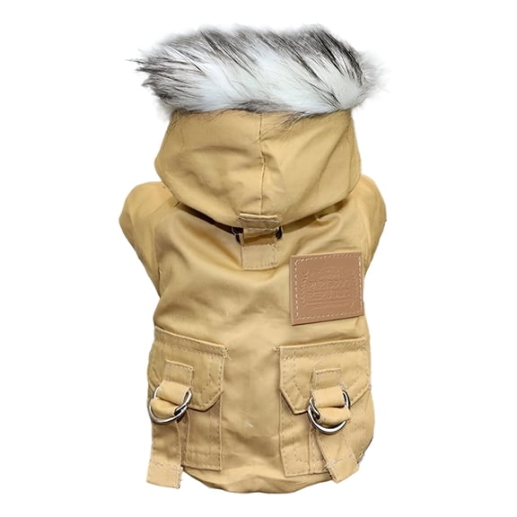 GASTROPOD 1Pcs Dog Coat,Polyester Dog Coat,Dog Jackets for Medium Dogs,Khaki,L
