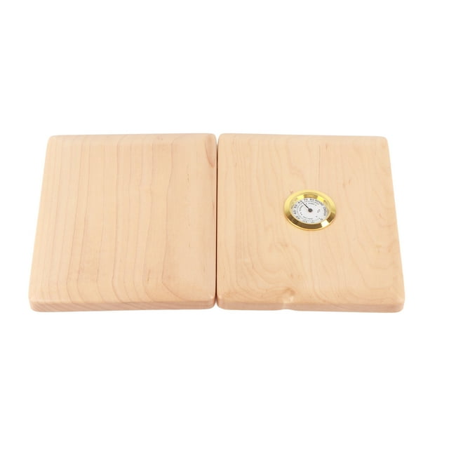 Wooden Reed Case Solid Wood Saxophone Clarinet Reed Case With Hygrometer Protects Saxophone Clarinet Reeds Holds 5 Reeds
