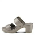 thumbnail image 4 of Patrizia Women's SANCIA Two Strap Slide Heeled Sandals Pewter EU 40 / US 9, 4 of 5