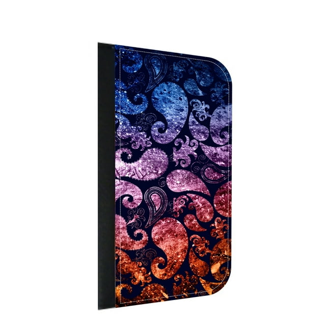 Grunge Paisley Pattern Print - Galaxy s10p Case - Galaxy s10 Plus Case - Galaxy s10 Plus Wallet Case - s10 Plus Case Wallet - Galaxy s10 Plus Case Wallet - s10 Plus Case Flip Cover