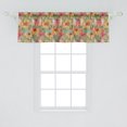 thumbnail image 2 of Ambesonne Floral Window Valance, Rustic Summer Coneflowers, 54" X 18", Coral Pale Orange and Green, 2 of 3