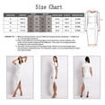 thumbnail image 6 of Women's Side Slit Deep V Neck Bodycon Maxi Dress Split Short Sleeve Evening Party Long Dresses - White, 6 of 6