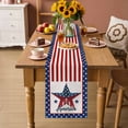 thumbnail image 2 of Independence Day Table Runner 120 Inches Long Farmhouse Dress Scarves, 4th of July Patriotic Star Blue Red Flag Dining Tablerunner for Coffee Table/Kitchen Island/Party Décor, 13" x 120", 2 of 8