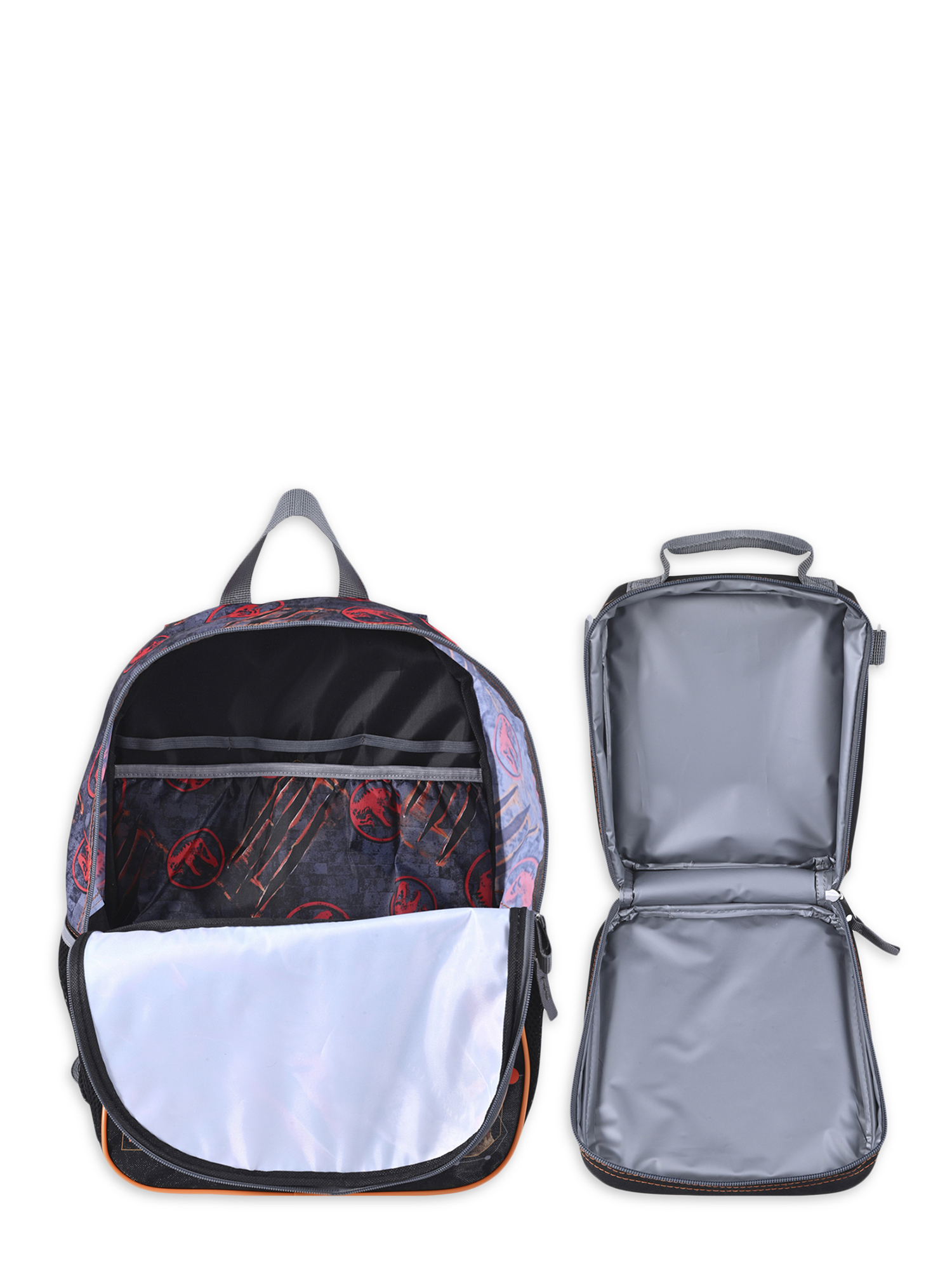 Universal Jurassic World Boys 17" Laptop Backpack 2-Piece Set with Lunch Bag, Black Orange - image 3 of 9