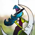 thumbnail image 4 of Atrapasueños manchado bruja en la luna decoración ventana colgante arte de pared al aire libre decoración del hogar, 4 of 8
