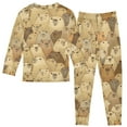 thumbnail image 2 of joogoo Doodle Capybara 2 Piece Long Sleeve Tee and Pants Cotton Pajama Set 5Y, 2 of 7
