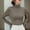 Khaki, variant on NominalSnug Women's Long Sleeve Turtleneck Shirts Slim Fitted Lightweight Base Layer Casual Tops