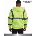 thumbnail image 7 of Bass Creek Outfitters Mens High Vis Hoodie - ANSI Class 3 Sherpa Lined Work Hoodies for Men, 7 of 7