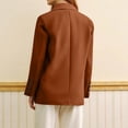 thumbnail image 4 of WTOBBY Women's Tailored Lapel Casual Jacket Blouse Top, Long Sleeve Slim Fit Cardigan Coat for Business Wear, Elegant and Professional Outerwear with Button Closure,Khaki L, 4 of 5