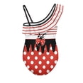 thumbnail image 5 of Uorisanigo Girls Bathing Suits One Piece Size 3-4 Quick Dry Ruffle Beach Swimming Suit Single Spaghetti Strap One Shoulder Swimming Lessons Swimwear, Cute Ladybug Print, 5 of 7