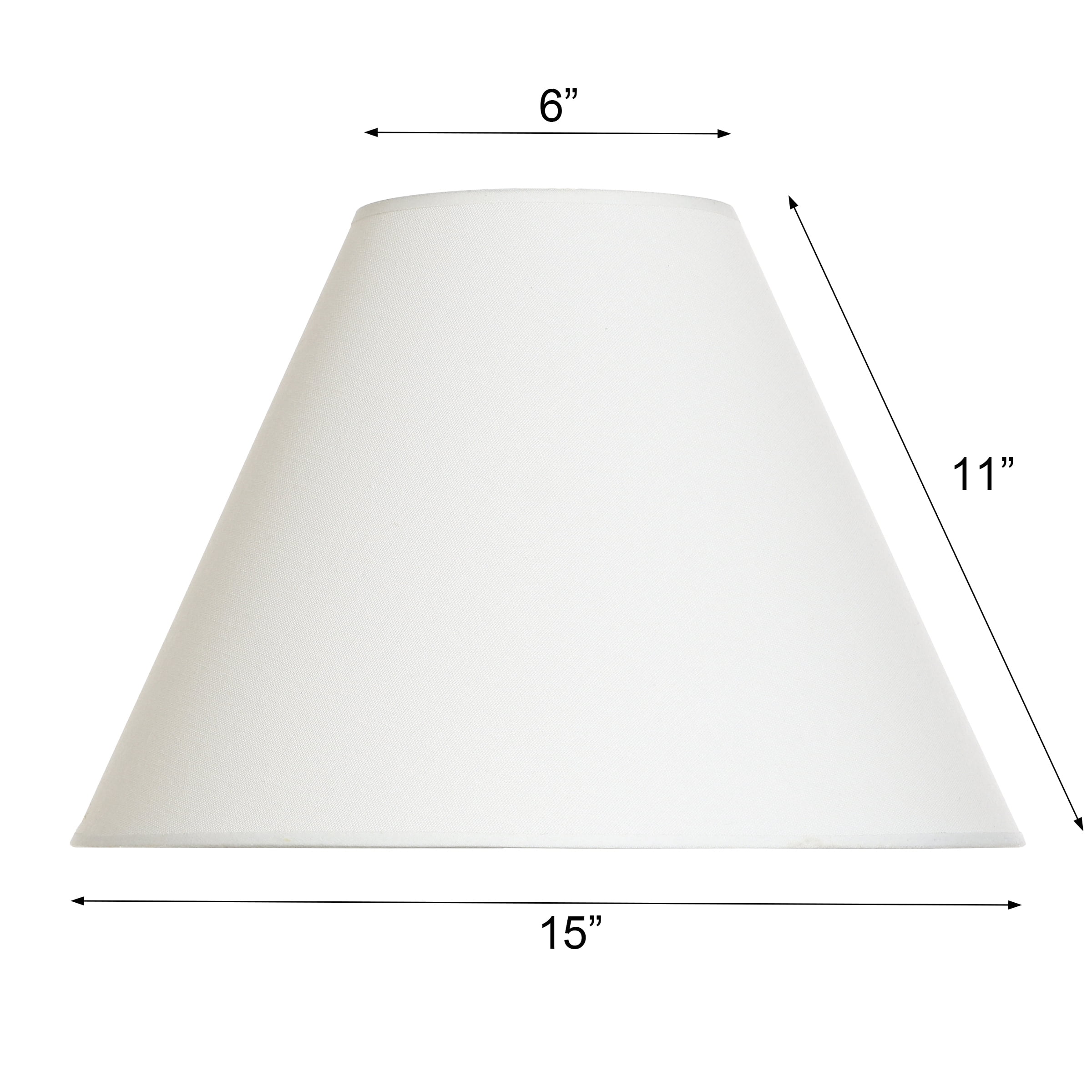 Mainstays Linen Tapered Round Lamp Shade, Beige, 15 in x 15 in x 11 in