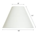 thumbnail image 3 of (2 pack) Mainstays Linen Tapered Round Shade, Beige, 15"L x 15"W x 11"H, 3 of 7
