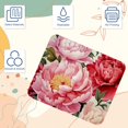 thumbnail image 3 of Peony Printed Square Desk Mat Gaming Mouse Pad with Non-Slip Rubber Bottom - 8.3x9.8 Inch Office and Gaming Mouse Pad, 3 of 6