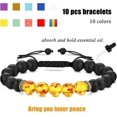 thumbnail image 2 of 10Pcs Bead Bracelet for Women Men 7 Chakra Oil Stone Diffuser Bracelets Set Aromatherapy Yoga Bracelet 8mm Beaded, 2 of 4