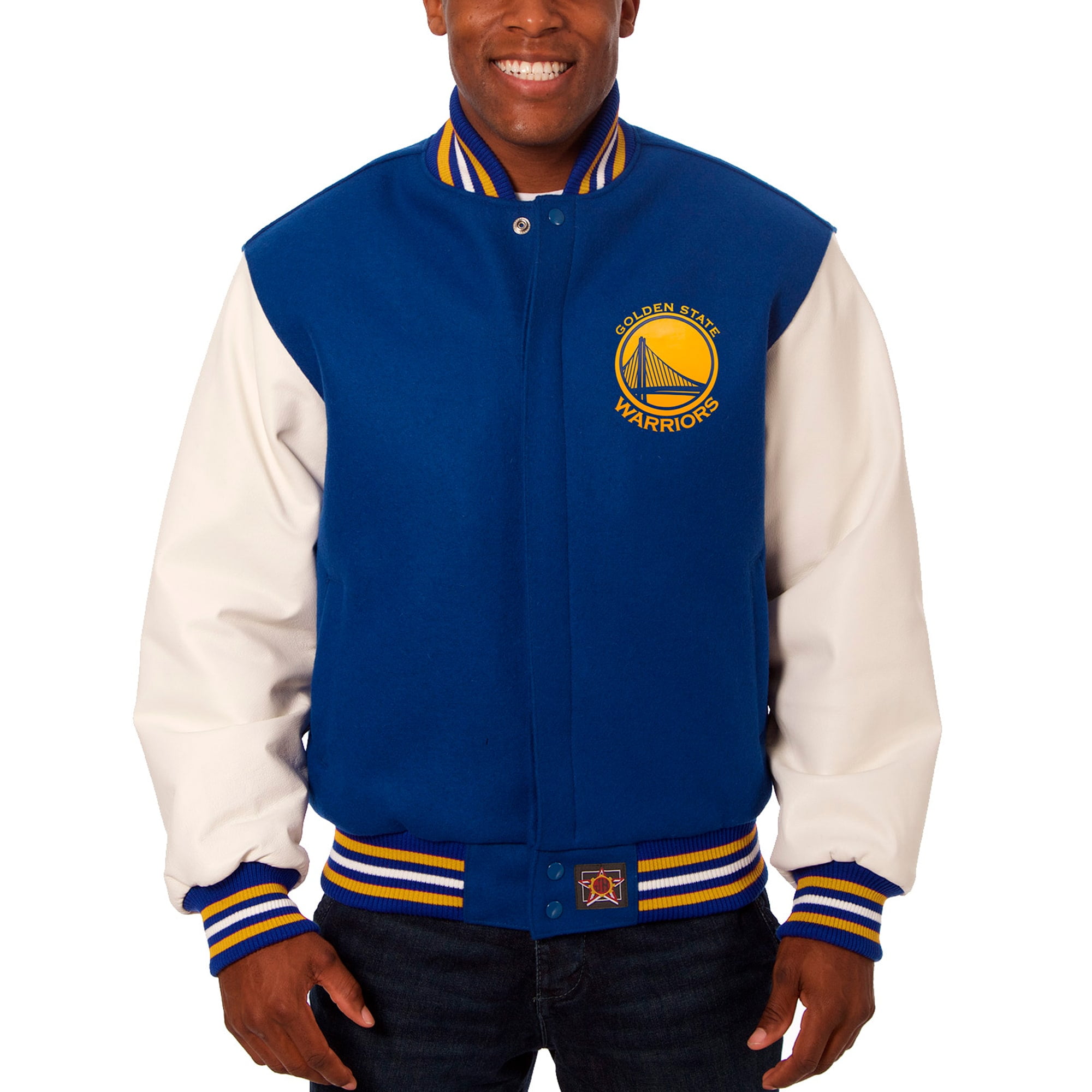 golden state white and gold jacket