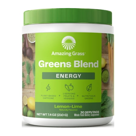 UPC 829835000425 product image for Amazing Grass  Greens Blend Energy  Powder  Lemon-Lime - 7.4 Oz - 30 Servings | upcitemdb.com