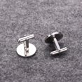 thumbnail image 4 of UPOUART 1Par Cufflinks Decorativos En Negro Con Cruz Para De, 4 of 8