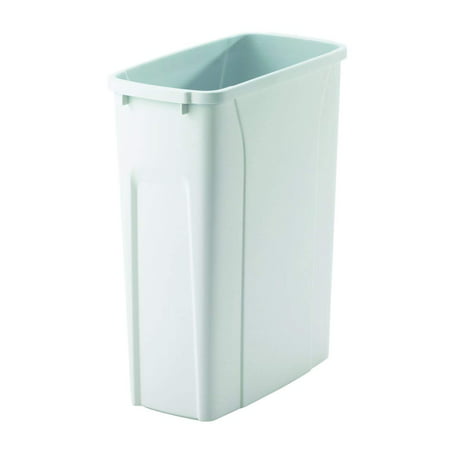 Knape & Vogt QT20PB-WH Replacement Trash Can, 16-Inch by 14.25-Inch by 7.25-Inch, 20-quart capacity replacement bin for waste and recycle pull-out system By Knape