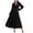 A-Black, variant on Long Sleeve Dress for Women 2025 Fall V Neck Tiered Spring Elegant Modest Flowy Wedding Guest Maxi Dresses Pink, XL