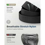 FAIRWIN Belt for Men, Nylon Web Work Belt, Black