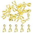 thumbnail image 1 of Unique Bargains Clips de Pendentif, 20 Pcs Connecteur de Pendentif en Métal 6x17mm Boucle Ton Or, 1 of 5