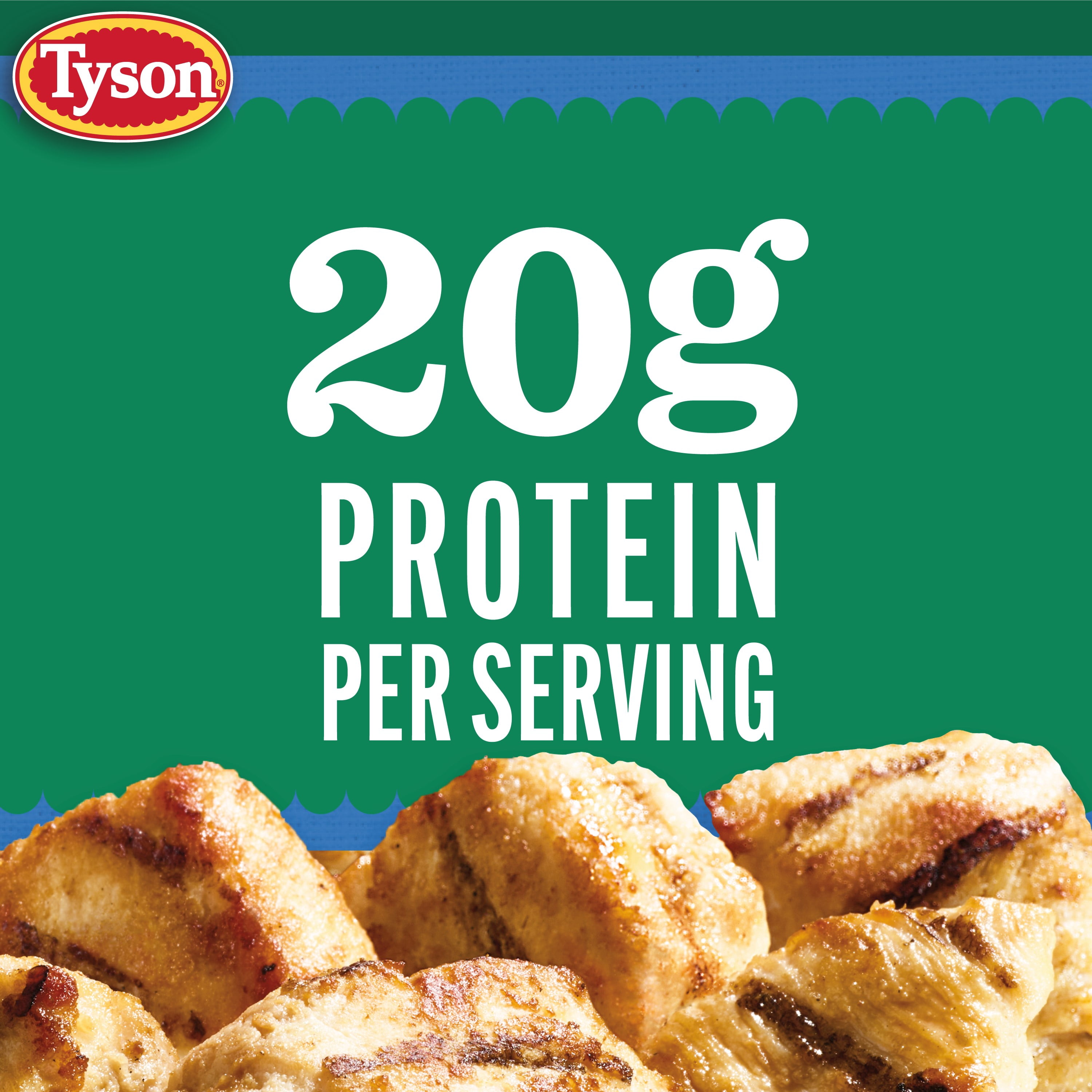 Tyson Grilled Boneless Chicken Bites, 20 oz, (Frozen, Fully Cooked)