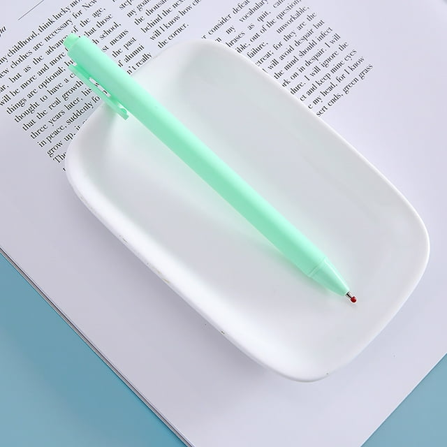 Fiudx Stylo à Bille Roulante à Pression Couleur Bonbon Macaron d'Affaires Stylo d'Écriture Style Littéraire Stylo de Papeterie pour Étudiants