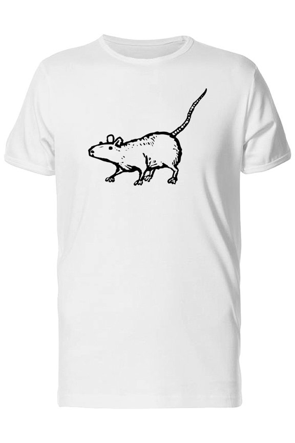 Sketch Of Scared Rat T-Shirt Men -Image by Shutterstock, Male XX-Large