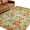 Amber, Olive, Sepia, Rust, variant on Washable Round Rugs 3ft Oranges Fruits Circle Rug Non-Slip Soft Non-Shedding Low-Profile White Florals Farmhouse Green Leaves Small Area Rug Carpet for Living Room Bedroom Dining Room Home Decor