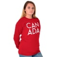 thumbnail image 3 of Canada Maple Leaf Flag Patriotic Long Sleeve TShirt Men Women Brisco Brands S, 3 of 5