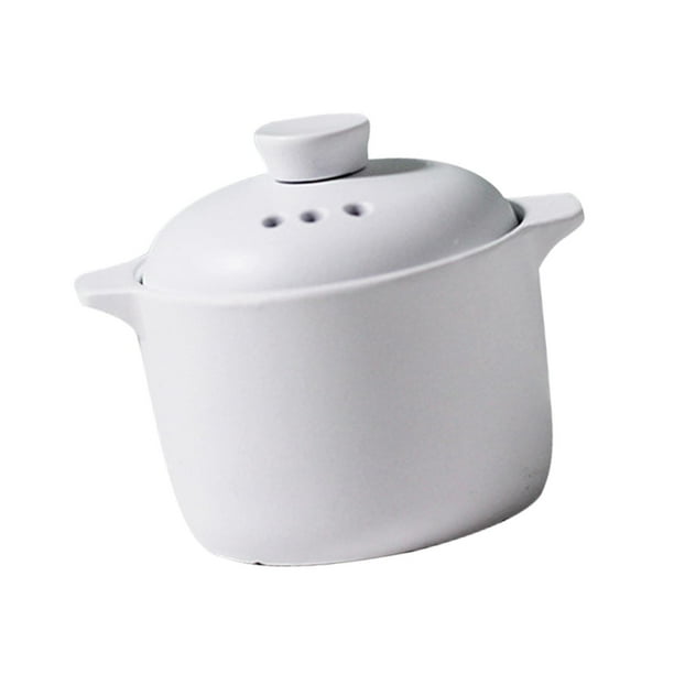 Utensilios de cocina en miniatura, accesorio artesanal, modelo de olla, muebles de cocina, casa de muñecas Blanco