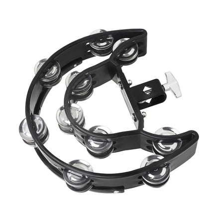 Rushawy Cymbal Hi Hat Tambourine Hand Bell Rattle Easily Mountable Instrument Percussion