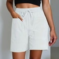 thumbnail image 2 of TYGHBN Women's Summer Casual Quarter Shorts with Pockets Comfortable Walking Pants for Outdoor Travel Workout Lightweight Breathable Stretchy Womens Casual Pants Petite Short Women Pants for Work, 2 of 5