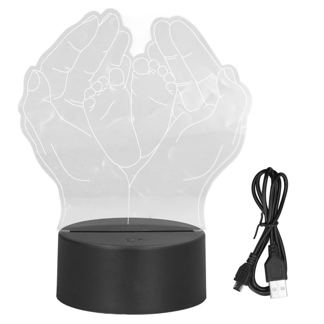 Lámpara de luz nocturna, luz nocturna 3D, luz nocturna 7 D, lámpara decorativa de noche, funcionalidad inteligente