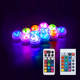 thumbnail image 1 of Luces LED subacuáticas con control remoto, funciona con pilas, impermeables, multicolores, sumergibles, para fiestas de Halloween y Navidad, paquete de 10 (con dos controles remotos)., 1 of 5