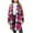 Hot Pink, variant on Cardigan for Women, Plaid Shacket Jacket Long Flannel Shirt Casual Lapel Button Down Trench Coats Long Sleeve Plaid Coat Pockets Womens Winter Coat