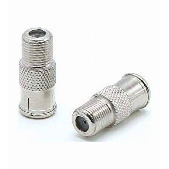 Coaxial Cable Push on Connectors - 4 Pack - for Tight Corners and Hard to Reach Areas - F Type Adapter for Coax Cable and Wall Plates