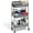 Gray, variant on QUIOCOZY 3-Tier Metal Rolling Utility Cart, Mobile Storage Organizer with Lockable Wheels for Kitchen, Bathroom, Living Room & Small Spaces, Pink