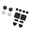 Black and white, variant on Game Accessory Button Cap Touchpad Stickers with Joystick Covers Back Button Pad