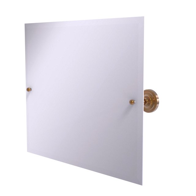Allied Brass PR-93 Frameless Landscape Rectangular Tilt Beveled Edge Wall Mirror, Brushed Bronze