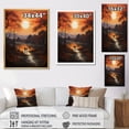 thumbnail image 4 of Designart "Romantic Landscape Sunset Charm II" Romantic Landscape Floater Framed Canvas Art Print, 4 of 7