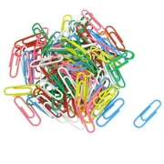 Unique Bargains 100 Pcs Assorted Colors Metal Paper Clamp Stationery Office Home