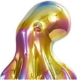 thumbnail image 5 of 11" x 17" Multi Colored Ceramic Tall Standing Octopus Sculpture with Rainbow Shimmer Finish, by DecMode, 5 of 9
