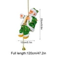 thumbnail image 3 of PEIBang 2025 Climbing Santa Claus on Rope Christmas Ornament,Animated Electric Musical Christmas Ornament with 3 Modes,Holiday Decoration Gift, 3 of 7