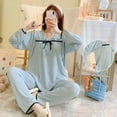 thumbnail image 3 of Ensemble de Pyjama de Maternité et d'Allaitement avec Accès Facile, Coton et Polyester, Imprimé Contrastant, 3 of 10