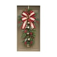 thumbnail image 2 of HaoXun Christmas Door Cover Ice Silk Fabric | Durable Wrinkle-Resistant Holiday Decor | 31.5x70.8 Inch Red Multicolor Decorative Hanging for Home, Shops (4 Ropes Included), 2 of 6