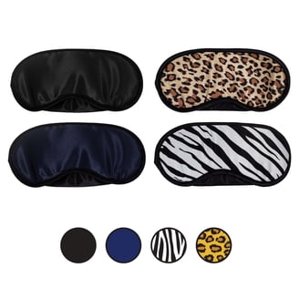 16 Pack Sleep Eye Masks With 8 Fabric Markers - White Blindfolds For Slumber Parties, Games & DIY Crafts